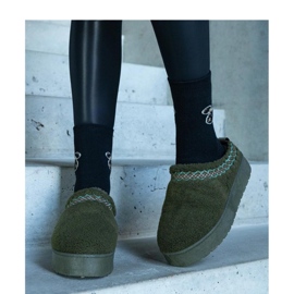 Botas de nieve con plataforma y estampado bordado. verde 5