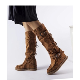 Botas marrones con cuña interior marrón 2