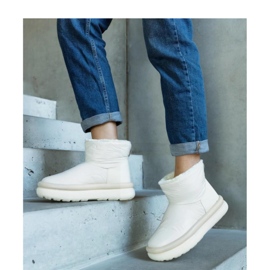 Botas de nieve con plataforma cálida beige 2