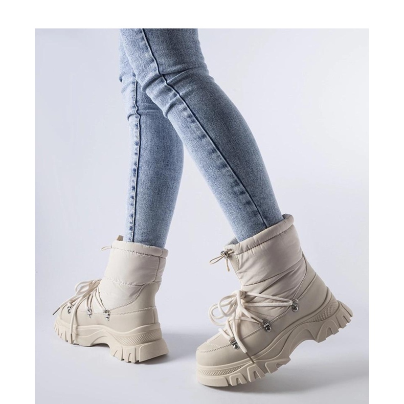 Botas de nieve con aislamiento beige 1