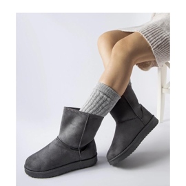 Botas de nieve clásicas con aislamiento gris 1