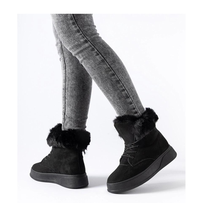 Botas de nieve con plataforma negras negro 1 Botas de nieve con plataforma negras negro 1