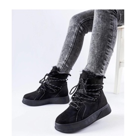 Botas de nieve con plataforma negras negro 3