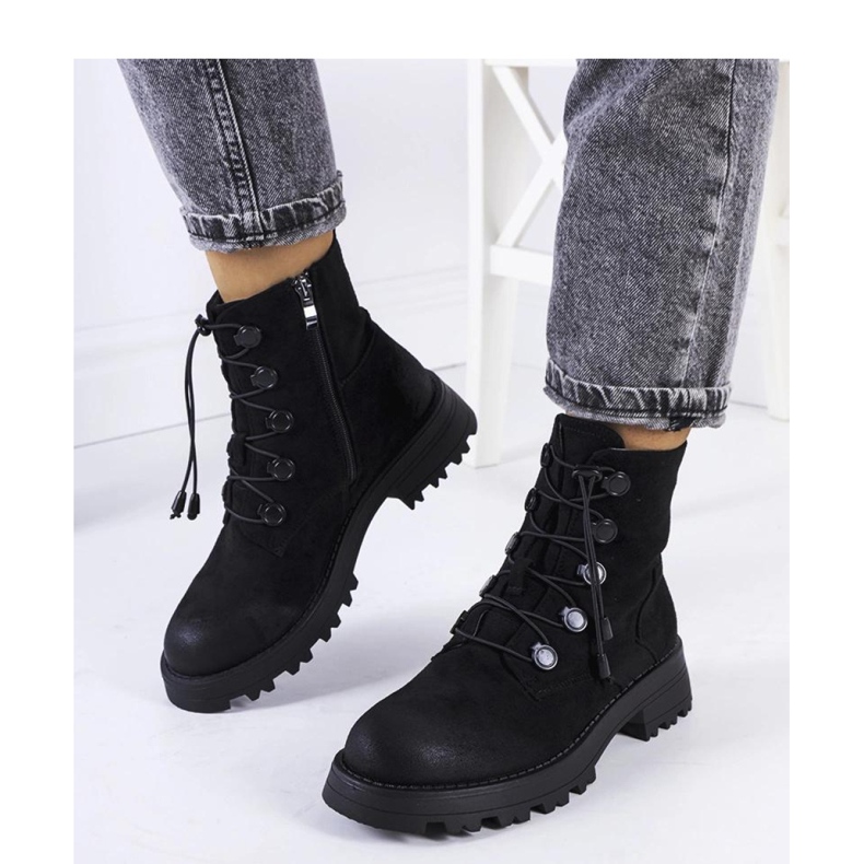 Botas eco-gamuza negra negro 1