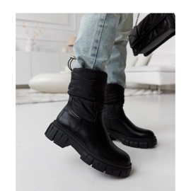 Botas de nieve acolchadas con aislamiento negras negro 1
