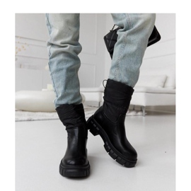Botas de nieve acolchadas con aislamiento negras negro 2