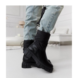 Botas de nieve acolchadas con aislamiento negras negro 3