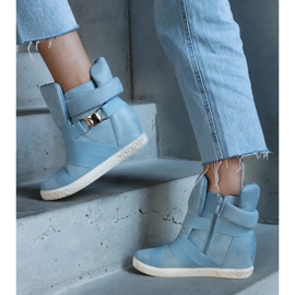 Deportivas cuña azul 3