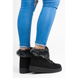 Botas Creepers Con Pelo negro 6