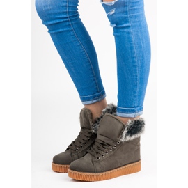 Botas Creepers Con Pelo verde 7