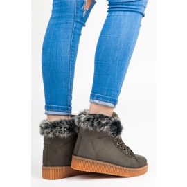 Botas Creepers Con Pelo verde 6