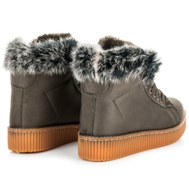 Botas Creepers Con Pelo verde 4
