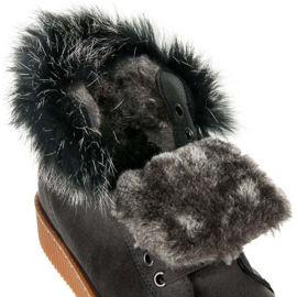 Botas Creepers Con Pelo gris 1