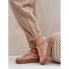Zapatillas mujer con plataforma Rosa rosado 2