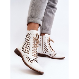 Botas Altas Caladas Modelo Zazoo 2695/003 Blanco 2