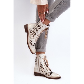 Botas Altas Caladas Zazoo 2695/004 Dorado 2