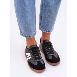 7112 Zapatos deportivos con cordones negros 2