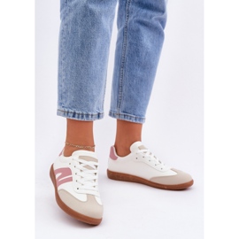 Zapatillas bajas de mujer 7112 Blanco/Rosa 1