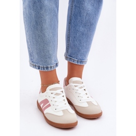 Zapatillas bajas de mujer 7112 Blanco/Rosa 2