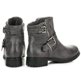 Botas de trabajo con hebilla gris 4