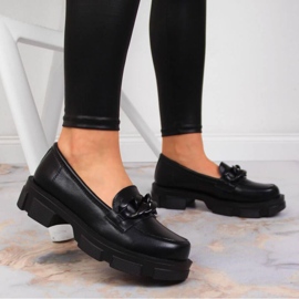 Zapatos de piel con cadena Filippo W PAW252C negro 5