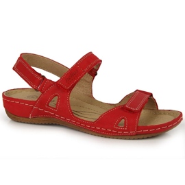 Sandalias piel velcro rojo W Helios 205 8