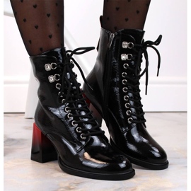 Botines tacón charol D&amp;A S.Barski Premium Collection W OLI225A negro 6
