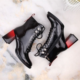 Botines tacón charol D&amp;A S.Barski Premium Collection W OLI225A negro 7