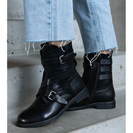 Botas planas aislantes negras negro 2