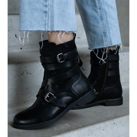 Botas planas aislantes negras negro 4