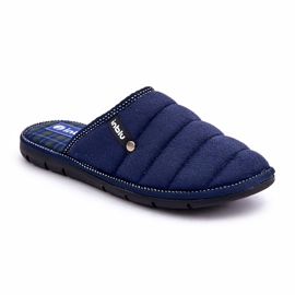 Inblu Zapatillas de estar por casa cómodas para hombre, azul marino 4