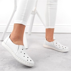 Artiker W HBH66A Zapatos piel calados blanco 5