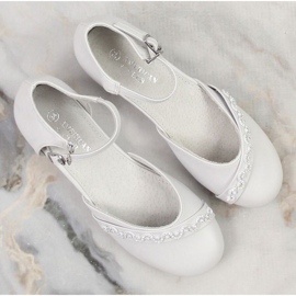 American Club Jr. AM914 bailarinas blancas con gorra blanco 3