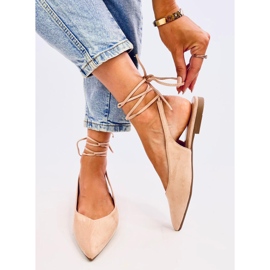 Bailarinas cordones nude beige 2