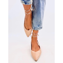 Bailarinas cordones nude beige 1
