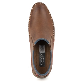 KOMODO Zapatos de cuero para hombre 847 marrón 6