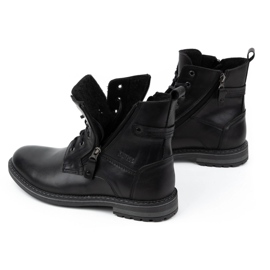 Kampol Botas de piel de invierno para hombre 155KAM, negro 1 Kampol Botas de piel de invierno para hombre 155KAM, negro 1