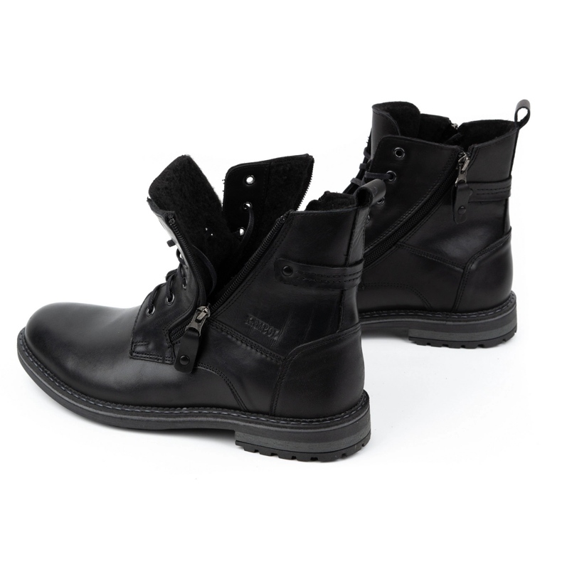 Kampol Botas de piel de invierno para hombre 155KAM, negro 1 Kampol Botas de piel de invierno para hombre 155KAM, negro 1