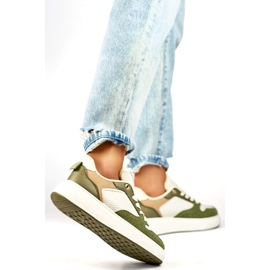 Zapatillas deportivas de mujer verdes y blancas. blanco 5