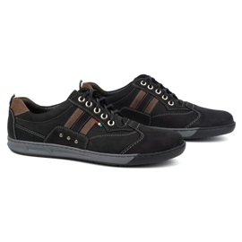 Kampol Kam 28KAM Zapatos casual hombre piel cordones negro 7