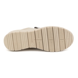 Olivier Zapatos de mujer de piel con suela gruesa 1236, beige 6