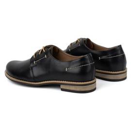 WASAK Zapatos con cordones mujer piel 0393W, negro 5