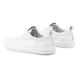 Olivier Zapatos deportivos con cordones hombre piel 434KNT blanco 5