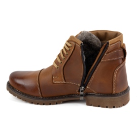 Olivier Zapatos de Invierno Hombre Botines con cordones 136GT marrón 7