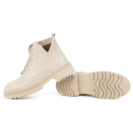 Olivier Botas de invierno de piel con aislamiento para mujer 1246, beige 6