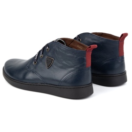 Zapatos chukka hombre piel KAMPOL 110/63 azul marino 5