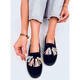 Mocasines borlas negros 4