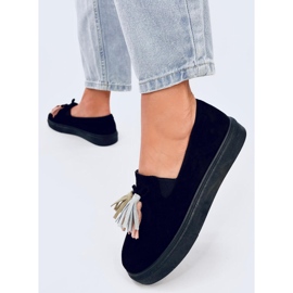 Mocasines borlas negros 3