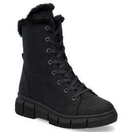 Botas Rieker RKR743 con pelo negro 4