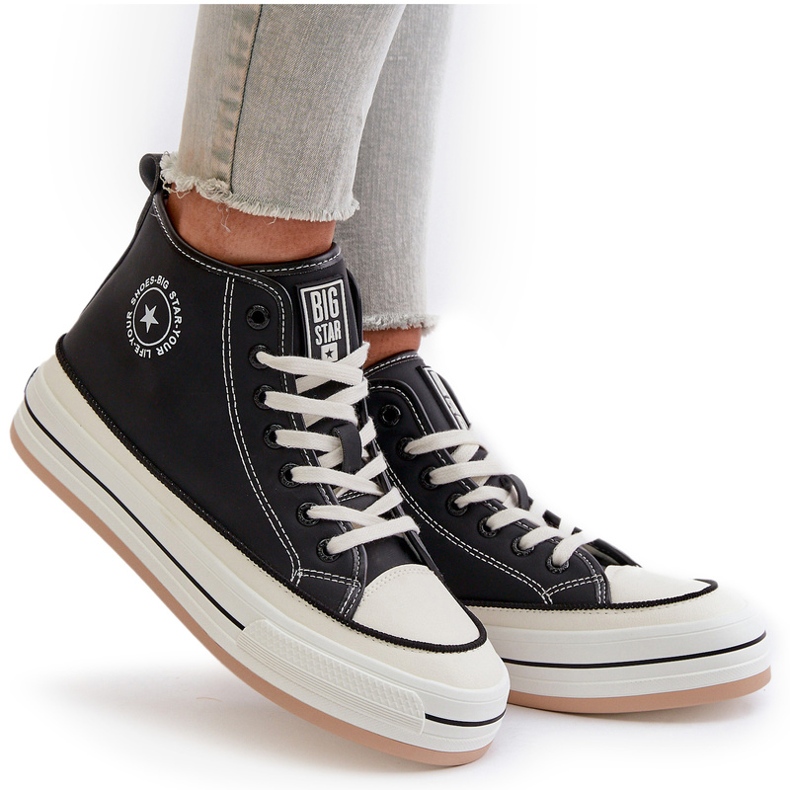 Zapatillas de mujer aisladas con plataforma de piel ecológica Big Star OO274062 Negro 5